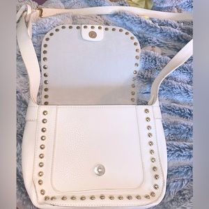 Women’s Charming Charlie White Studded Cross Body Handbag